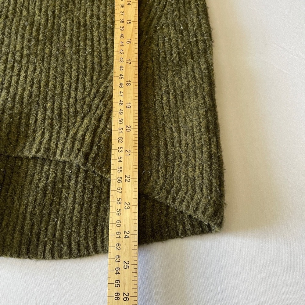 Madewell Sweater Womens XXS Green Northfield Mockneck Ribbed Wool Blend H3339 - Picture 7 of 7